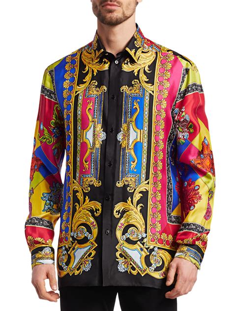 versace silk shirt cost|Versace silk shirt sale.